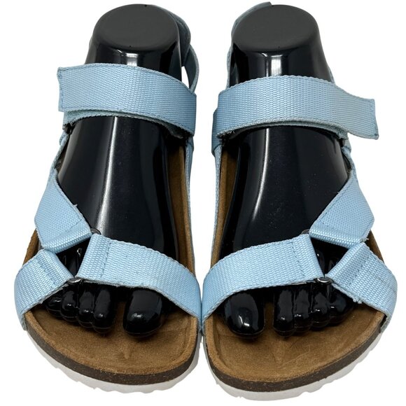 Design Lab Wialla Sandals Adjustable Fabric Straps Light Blue Size Size 7.5 - Picture 3 of 12